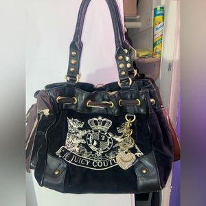 Juicy Couture brown and black velour daydreamer bag. No flaws!